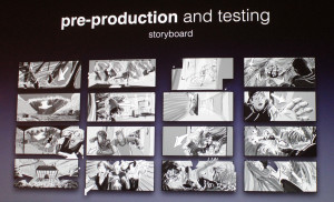 Storyboards from ’The Wave’ showcase the minute planning that went into the project.