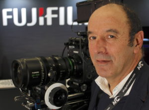 Eddie Meijer, Fujifilm, with new Premista zoom.